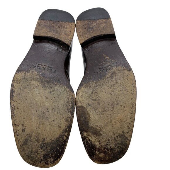 Prada Vintage Lace Up Derby Dress Shoes Men’s Sz UK 8.5 - US 9.5 Brown Leather. - Picture 9 of 13